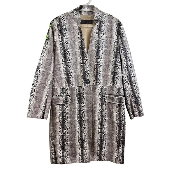 Blank NYC Anthropologie Snake Charmer Faux Suede Longline Jacket Size SP Small - Picture 1 of 7